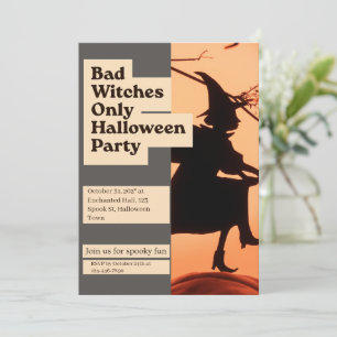 Invitation Mauvaises sorcières uniquement Halloween Party cou