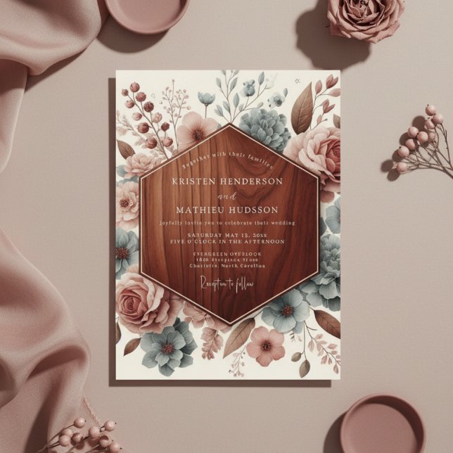 Invitation Mauve Botanical Romance Wedding (Créateur téléchargé)