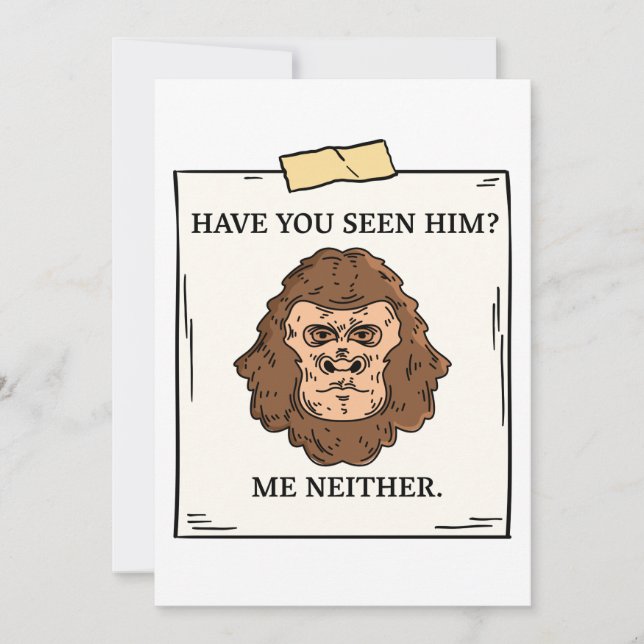 Invitation M'Avez-Vous Vu Ni Cryptozoologie Ni Cryptozoologie (Devant)