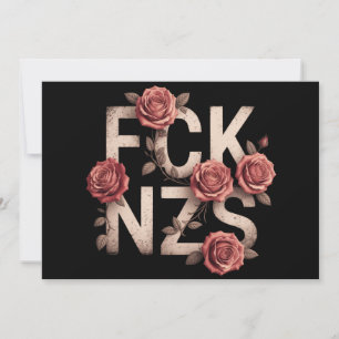 Invitation MDE NZS Floral Contre Droite Pas de Nazis Lgbtq+ 