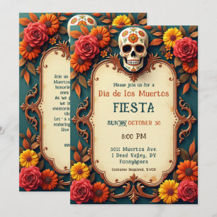 Invitation 💀 🎉 me Turquoise l'invitation de l'après-vie