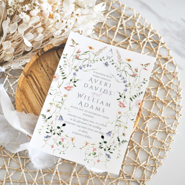 Invitation Meadow Fleur sauvage Rustic Boho Mariage (Créateur téléchargé)