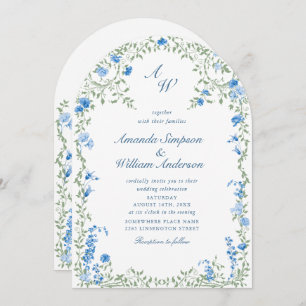 Invitation Meadow Pastel Rose Floral Mariage code QR