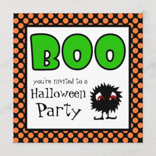 Invitation Meanie d'invitations de partie de Halloween le