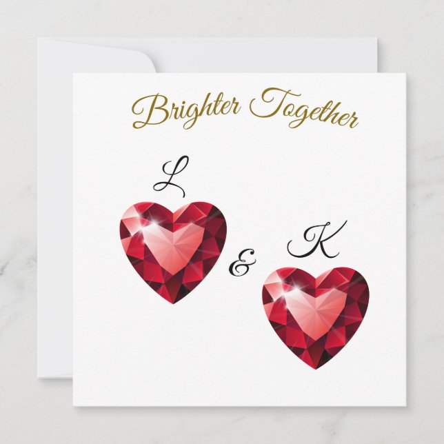 Invitation Meaningful Gift for her – Elegant Love (Devant)