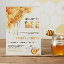 Meant to Bee Honeycomb Watercolor Bridal Shower