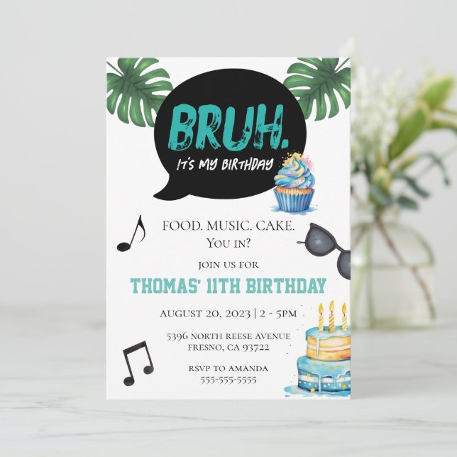 Invitation Mec Blagueur Drôle 11e 12e 13e 14e Adolescent Préa (Debout devant)