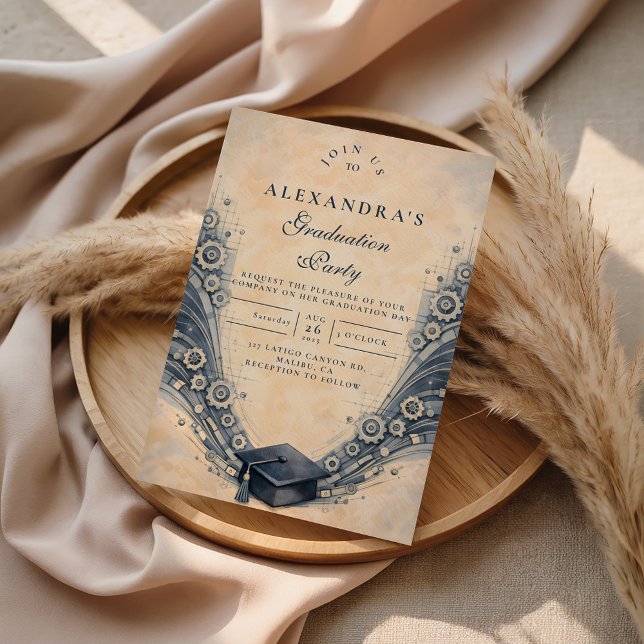 Invitation Mechanical Engineering Graduate Party (Créateur téléchargé)