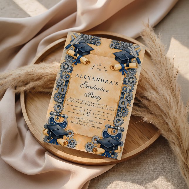 Invitation Mechanical Engineering Graduation (Créateur téléchargé)