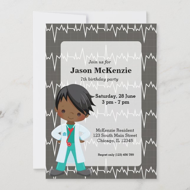 Invitation Médecin pour enfants (Devant)