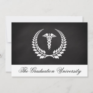 Invitation Medical Caduceus Laurel