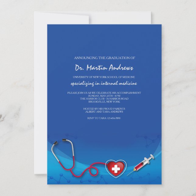 Invitation Médicale à la frontière (Devant)