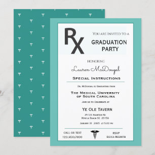 Invitation Médicale de graduation de la bande de p