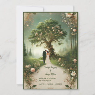 Invitation Médiéval mystique Enchanted Forest Mariage