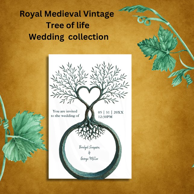 Invitation Médiéval mystique imaginaire graveur Mariage (Créateur téléchargé)