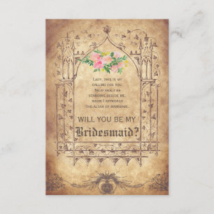 Invitation Médiéval Serez-vous ma femme de chambre d'honneur 