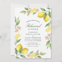 Mediterranean Citrus Wreath Rehearsal Dinner