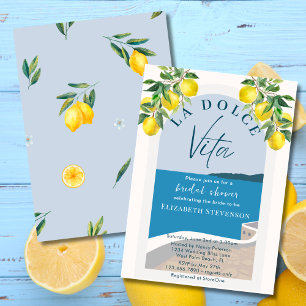 Invitation Méditerranée Côté La Dolce Vita Réception de Maria