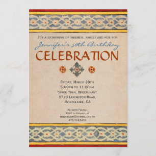 Invitation méditerranéenne de partie - tuile