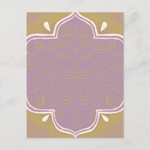 Invitation Mehndi Henna Frame Pink