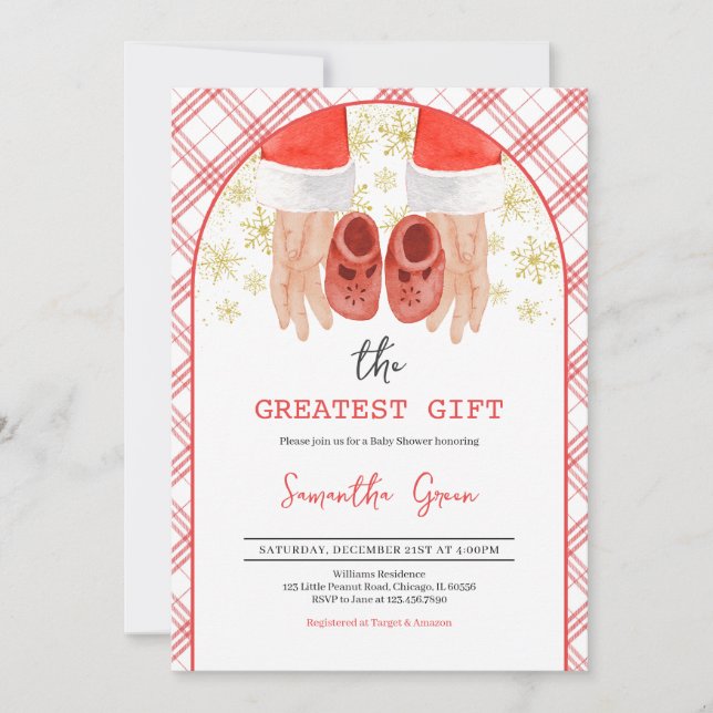 Invitation Meilleur Baby shower Cadeau (Devant)