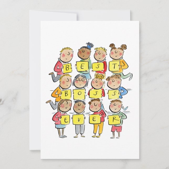 Invitation Meilleur Boss jamais (Devant)