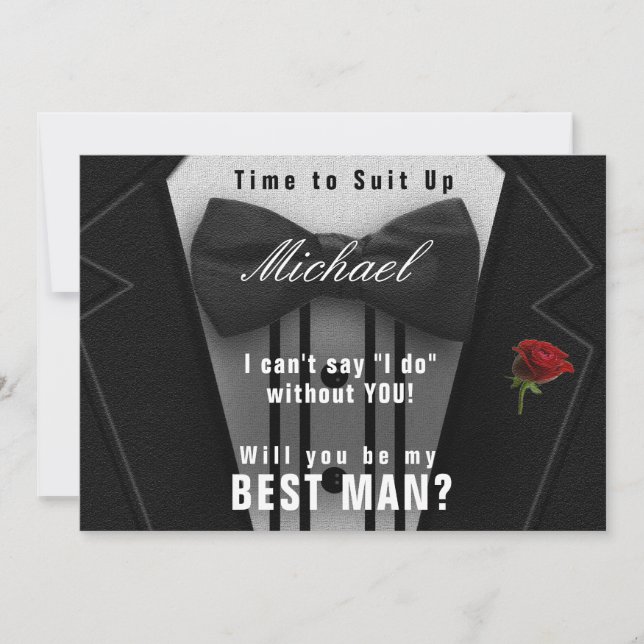 Invitation Meilleur costume d'invitation de Man Tuxedo (Devant)