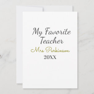 Invitation Meilleur enseignant jamais ajouter nom date année 