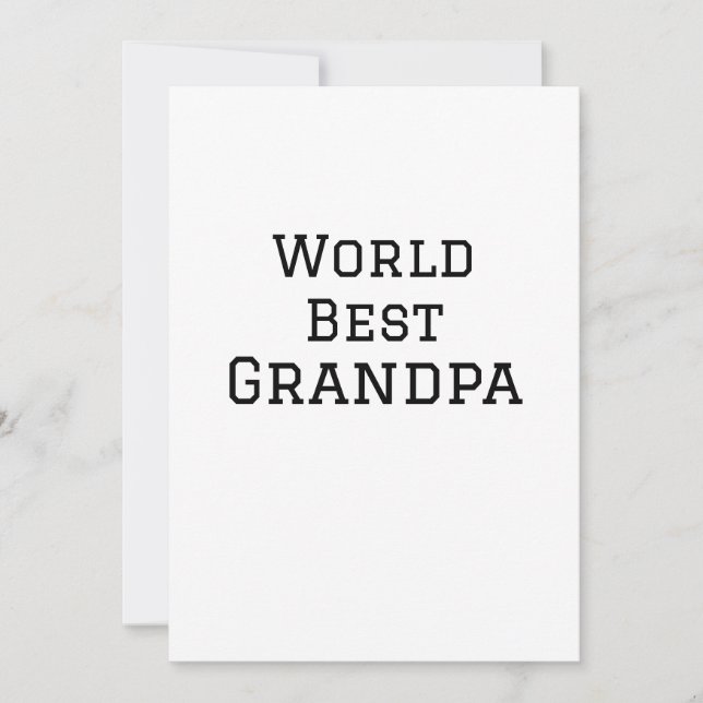 Invitation Meilleur grand-père du monde ajouter un nom texte  (Devant)