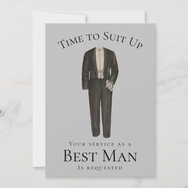 Invitation Meilleur homme temps de proposition pour convenir  (Devant)