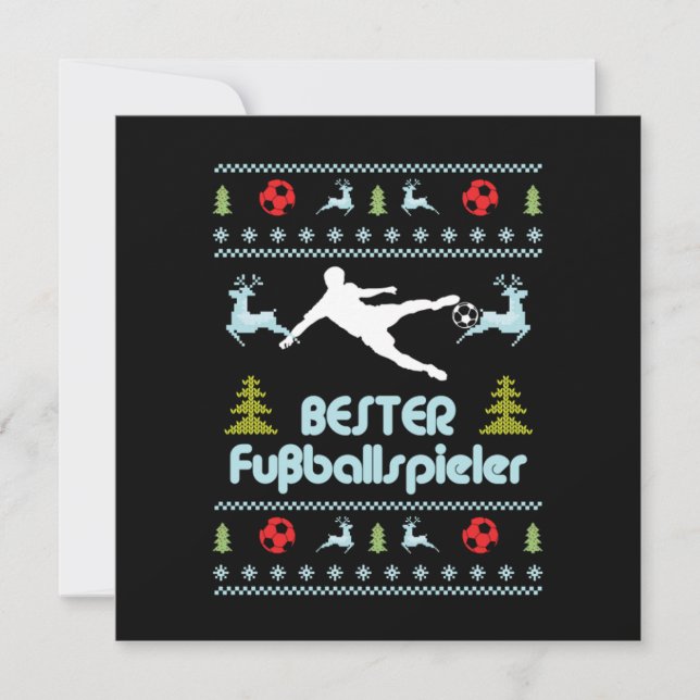 Invitation Meilleur joueur de football Ugly Sweater Christma (Devant)