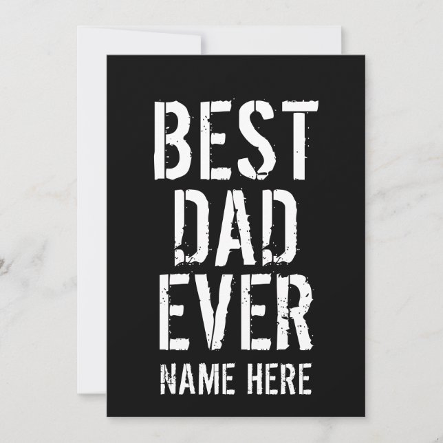 INVITATION MEILLEUR PAPA JAMAIS FÊTE DES PÈRES (Devant)