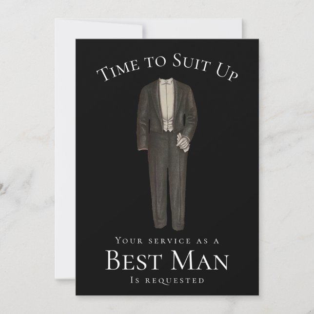 Invitation Meilleur temps de proposition homme pour s'adapter (Devant)