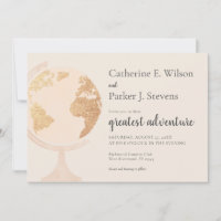 Meilleure Aventure World Globe Travel Mariage or