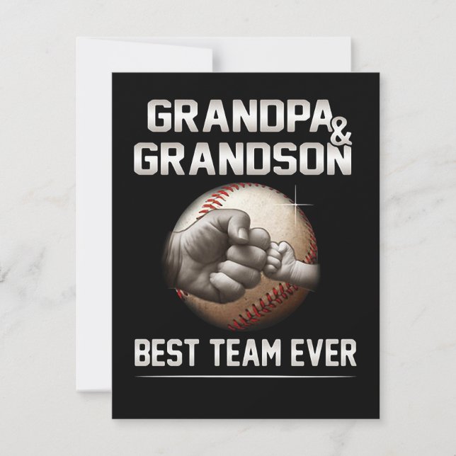 Invitation Meilleure équipe de grand-père et de petit-fils (Devant)