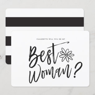 Invitation Meilleure femme   Demande de mariage de script