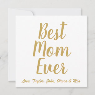 Invitation Meilleure maman Ever or script personnalisé person