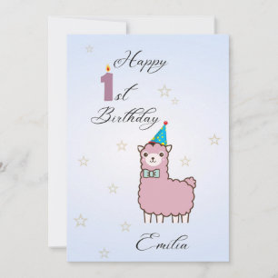 Invitation Meilleure première année heureux d'anniversaire ca
