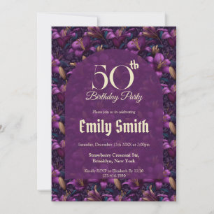 Invitation Meilleures Lys Fleur 10e Anniversaire