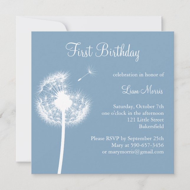 Invitation Meilleurs voeux ! (bleu) (Devant)