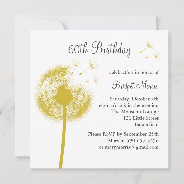 Invitation Meilleurs voeux ! jaune (Devant)