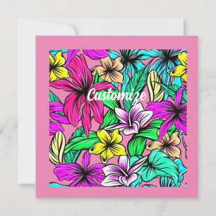 Invitation Mélange de fleurs tropicales Thunder_Cove