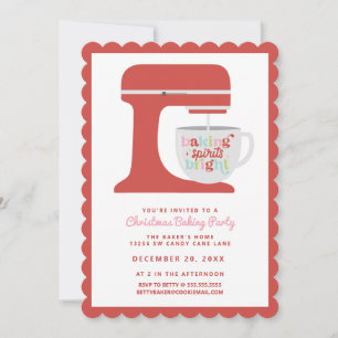 Invitation Mélangeur de Noël rétro   Fête de cuisson