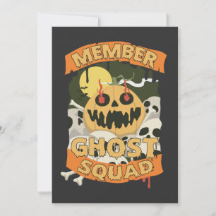 Invitation Membre Ghost Squad Funny Matching Cousin Halloween