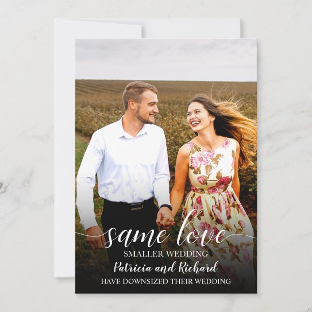 Invitation Même Amour Télédimensionner Mariage Photo Faire-pa (Devant)