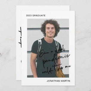 Invitation Même une fête de graduation en une photo pandémiqu