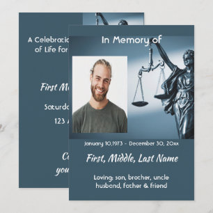 Invitation Mémoire de la balance de la justice