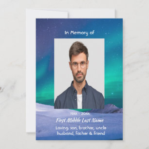 Invitation Mémorial aurora boréale