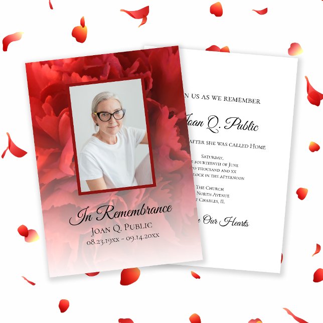 Invitation Mémorial commémoratif de l'anniversaire de la mort (Créateur téléchargé)