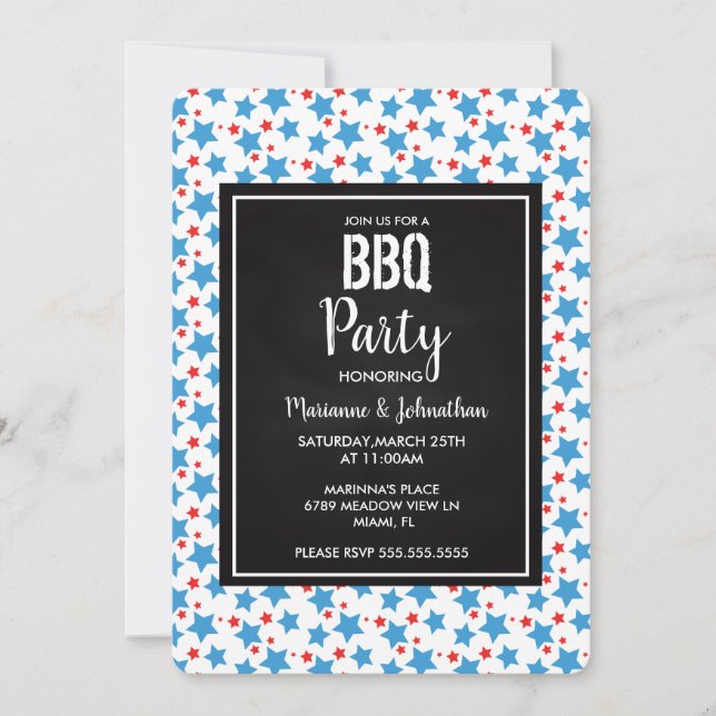 Invitation Memorial Day Cuisinez des Grill Stars (Devant)
